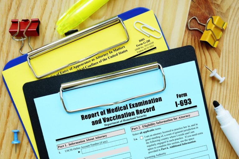 Form I-693 Report of Medical Examination and Vaccination Record